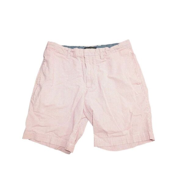 Banana Republic Striped Chino Shorts Pink Men's Size 30 - Picture 1 of 5